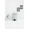 image:imageBrabantia StepOn XS Trash Can  Mineral Concrete Gray  13 Gallon  5L  Bathroom Bedroom Office Trash Can Light Pedal Handle amp Removable Inner Bucket  99 x 133 x 162   Trash BagsMetallic Gray