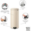 image:imageBrabantia StepOn XS Trash Can  Mineral Concrete Gray  13 Gallon  5L  Bathroom Bedroom Office Trash Can Light Pedal Handle amp Removable Inner Bucket  99 x 133 x 162   Trash BagsSoft Beige