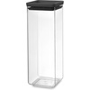 image:imageBrabantia Tasty 4pc Stackable Food Canisters Set Dark Gray 2x 07qt amp 2x 17qt BPAFree SpaceSaving Jars with Silicone Seal Lids for FreshnessDark Gray