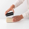 image:imageBrabantia Tasty 4pc Stackable Food Canisters Set Dark Gray 2x 07qt amp 2x 17qt BPAFree SpaceSaving Jars with Silicone Seal Lids for FreshnessDark Gray