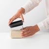 image:imageBrabantia Tasty 6pc Stackable Food Canisters Set Dark Gray 2 x 018 04 amp 066 Gal BPAFree SpaceSaving Jars with Silicone Seal Lids