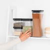 image:imageBrabantia Tasty 6pc Stackable Food Canisters Set Dark Gray 2 x 018 04 amp 066 Gal BPAFree SpaceSaving Jars with Silicone Seal Lids