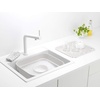 image:imageBrabantia Washing Up Dish Tub Bowl with Removable Draining Tray Light Gray Ideal for RectangularSquare Kitchen Sinks 1472 x 1354 x 634Light Gray