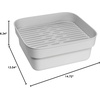 image:imageBrabantia Washing Up Dish Tub Bowl with Removable Draining Tray Light Gray Ideal for RectangularSquare Kitchen Sinks 1472 x 1354 x 634Light Gray