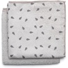 image:imageBrabantia x2 Microfiber Cleaning Dish Cloths Dark Gray Absorbent Hygenic Rags for Washing Cleaning Drying 12x12Light Gray