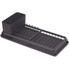 image:imageBrabantia Compact Dish Drying Draining Rack Dark Gray Plastic EasyClean Drip Tray amp Removable Cutlery BasketDark Gray