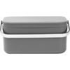 image:imageBrabantia Food Waste Caddy 048 GalDark Gray Kitchen Leftovers Can with StayOpen Lid amp Stainless Steel Handle for CompostingGray