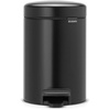 image:imageBrabantia New Icon Step Trash Can 08 GalMatt Black Soft Closing Kitchen GarbageRecycling Can with Removable BucketMatt Black