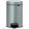 image:imageBrabantia New Icon Step Trash Can 08 GalMatt Black Soft Closing Kitchen GarbageRecycling Can with Removable BucketMetallic Mint