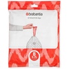 image:imageBrabantia PerfectFit Trash Bags Size Y53 Gal Thick Plastic Trash Can Liners with Drawstring Handles 120 BagsWhite  Code B