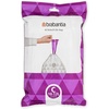 image:imageBrabantia PerfectFit Trash Bags Size Y53 Gal Thick Plastic Trash Can Liners with Drawstring Handles 120 BagsWhite  Code C