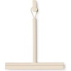 image:imageBrabantia Silicone Shower Squeegee with Hook Dark Gray Anti Streak Cleaning Wiper for Bathroom Glass Plastic Tile  Doublesided Brush amp Rim DesignSoft Beige