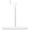image:imageBrabantia Silicone Shower Squeegee with Hook Dark Gray Anti Streak Cleaning Wiper for Bathroom Glass Plastic Tile  Doublesided Brush amp Rim DesignWhite