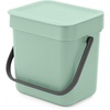 image:imageBrabantia Sort amp Go Kitchen Countertop Food Scraps Compost Bin  XS  08 Gal  3L  Light Gray  Removable StayOpen Lid Carry Handle EasyClean Recycling Box  Wall Bracket Sold SeparatelyJade Green