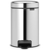 image:imageBrabantia StepOn XS Trash Can  Mineral Concrete Gray  13 Gallon  5L  Bathroom Bedroom Office Trash Can Light Pedal Handle amp Removable Inner Bucket  99 x 133 x 162   Trash BagsBrilliant Steel