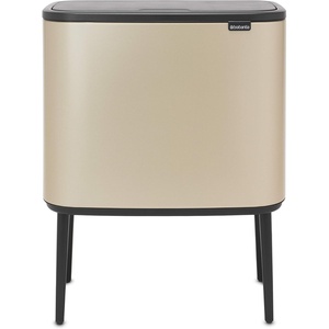 image:imageBrabantia Bo Touch Bin 34 Liters Soft Beige PlasticMetallic Gold
