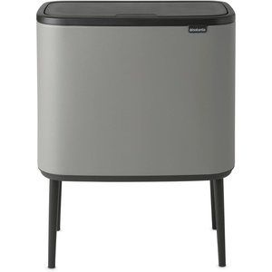 image:imageBrabantia Bo Touch Bin 34 Liters Soft Beige PlasticMineral Concrete Gray