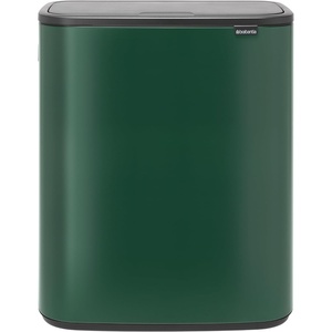 image:imageBrabantia Bo Touch Bin 34 Liters Soft Beige PlasticPine Green