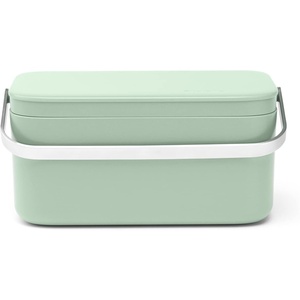image:imageBrabantia Food Waste Caddy 048 GalDark Gray Kitchen Leftovers Can with StayOpen Lid amp Stainless Steel Handle for CompostingJade Green