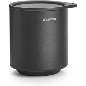 image:imageBrabantia MindSet Bathroom Storage Pot with Lid Mineral Infinite Gray Cue Tip Cotton Pads Jewellery Storage Organizer Holder for Washbasin or Cupboard