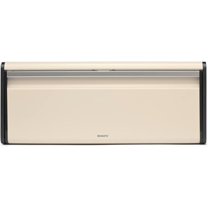 image:imageBrabantia Rectangular Fall Front Bread Box  White  Large Metal Front Opening Bread Store for Kitchen Countertop  Flat Top for Extra Storage Magnet Closing Lid  Fits 2 LoavesSoft Beige