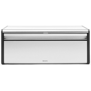 image:imageBrabantia Rectangular Fall Front Bread Box  White  Large Metal Front Opening Bread Store for Kitchen Countertop  Flat Top for Extra Storage Magnet Closing Lid  Fits 2 LoavesMatt Steel