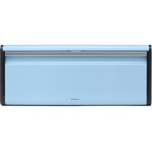 image:imageBrabantia Rectangular Fall Front Bread Box  White  Large Metal Front Opening Bread Store for Kitchen Countertop  Flat Top for Extra Storage Magnet Closing Lid  Fits 2 LoavesDreamy Blue