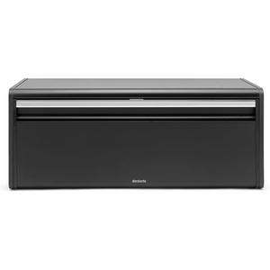 image:imageBrabantia Rectangular Fall Front Bread Box  White  Large Metal Front Opening Bread Store for Kitchen Countertop  Flat Top for Extra Storage Magnet Closing Lid  Fits 2 LoavesMatt Black