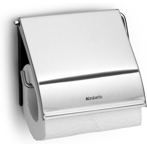image:imageBrabantia Renew Toilet Roll Holder Brilliant Steel Left amp Right Handed Use DrillNoDrill Install RustFree Bathroom Paper DispenserSilver
