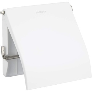 image:imageBrabantia Renew Toilet Roll Holder Brilliant Steel Left amp Right Handed Use DrillNoDrill Install RustFree Bathroom Paper DispenserWhite
