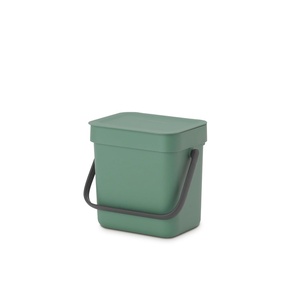 image:imageBrabantia Sort amp Go Kitchen Countertop Food Scraps Compost Bin  XS  08 Gal  3L  Light Gray  Removable StayOpen Lid Carry Handle EasyClean Recycling Box  Wall Bracket Sold SeparatelyFir Green