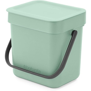 image:imageBrabantia Sort amp Go Kitchen Countertop Food Scraps Compost Bin  XS  08 Gal  3L  Light Gray  Removable StayOpen Lid Carry Handle EasyClean Recycling Box  Wall Bracket Sold SeparatelyJade Green