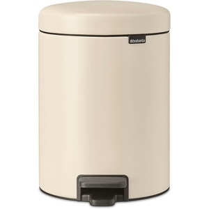 image:imageBrabantia StepOn XS Trash Can  Mineral Concrete Gray  13 Gallon  5L  Bathroom Bedroom Office Trash Can Light Pedal Handle amp Removable Inner Bucket  99 x 133 x 162   Trash BagsSoft Beige