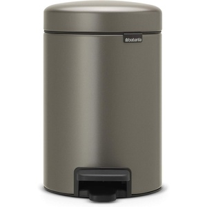 image:imageBrabantia StepOn XS Trash Can  Mineral Concrete Gray  13 Gallon  5L  Bathroom Bedroom Office Trash Can Light Pedal Handle amp Removable Inner Bucket  99 x 133 x 162   Trash BagsPlatinum