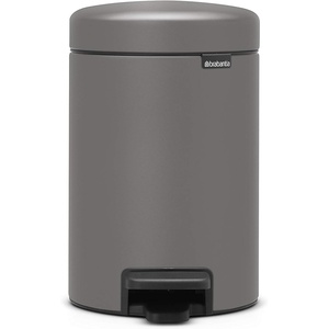 image:imageBrabantia StepOn XS Trash Can  Mineral Concrete Gray  13 Gallon  5L  Bathroom Bedroom Office Trash Can Light Pedal Handle amp Removable Inner Bucket  99 x 133 x 162   Trash BagsMineral Concrete Gray