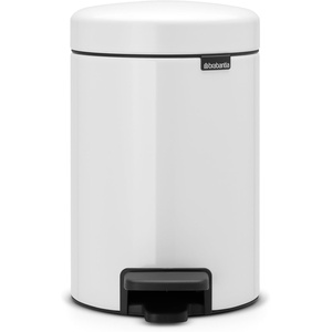 image:imageBrabantia StepOn XS Trash Can  Mineral Concrete Gray  13 Gallon  5L  Bathroom Bedroom Office Trash Can Light Pedal Handle amp Removable Inner Bucket  99 x 133 x 162   Trash BagsWhite