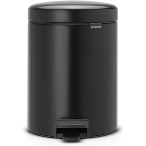 image:imageBrabantia StepOn XS Trash Can  Mineral Concrete Gray  13 Gallon  5L  Bathroom Bedroom Office Trash Can Light Pedal Handle amp Removable Inner Bucket  99 x 133 x 162   Trash BagsMatt Black