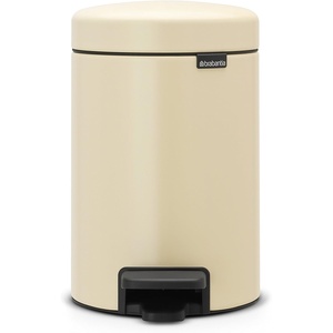 image:imageBrabantia StepOn XS Trash Can  Mineral Concrete Gray  13 Gallon  5L  Bathroom Bedroom Office Trash Can Light Pedal Handle amp Removable Inner Bucket  99 x 133 x 162   Trash BagsAlmond