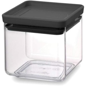 image:imageBrabantia Tasty 4pc Stackable Food Canisters Set Dark Gray 2x 07qt amp 2x 17qt BPAFree SpaceSaving Jars with Silicone Seal Lids for FreshnessDark Gray