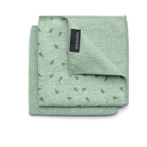 image:imageBrabantia x2 Microfiber Cleaning Dish Cloths Dark Gray Absorbent Hygenic Rags for Washing Cleaning Drying 12x12Jade Green