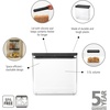 image:imageBrabantia TASTY Stackable Canister  XL Airtight Food Storage Container with Silicone Lid Seal for Kitchen  Jar for Dry Food amp Wet Food Sugar Flour  09 gal Capacity  Dark GrayDark Grey