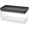 image:imageBrabantia TASTY Stackable Canister  XL Airtight Food Storage Container with Silicone Lid Seal for Kitchen  Jar for Dry Food amp Wet Food Sugar Flour  09 gal Capacity  Dark GrayDark Grey