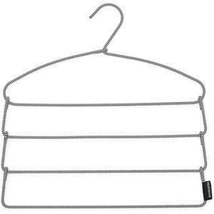 image:imageBrabantia Set of 3 SoftTouch Clothes Hangers BlackWhite NonSlip Soft Closet Garment Storage Organizers Slim Space Saving Laundry Hangers with Hooks1 Pack