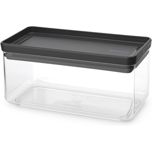 image:imageBrabantia TASTY Stackable Canister  XL Airtight Food Storage Container with Silicone Lid Seal for Kitchen  Jar for Dry Food amp Wet Food Sugar Flour  09 gal Capacity  Dark GrayDark Grey