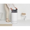 image:imageBrabantia  Laundry Hamper  with Plastic Lid  Ventilation Holes  Corrosion Resistant Materials  Hygienic  Discrete  Laundry Basket  Bathroom  with Small Hole  White  16 GalWhite