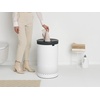 image:imageBrabantia  Laundry Hamper  with Plastic Lid  Ventilation Holes  Corrosion Resistant Materials  Hygienic  Discrete  Laundry Basket  Bathroom  with Small Hole  White  16 GalWhite