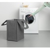 image:imageBrabantia  Foldable Laundry Basket  Compact Storage Box  Water Resistant Coating  MultiFunctional  Laundry Hamper  Bathroom  Collapsible  Grey  9 GalPepper Black