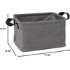 image:imageBrabantia  Foldable Laundry Basket  Compact Storage Box  Water Resistant Coating  MultiFunctional  Laundry Hamper  Bathroom  Collapsible  Grey  9 GalPepper Black