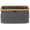 image:imageBrabantia  Foldable Laundry Basket  Compact Storage Box  Water Resistant Coating  MultiFunctional  Laundry Hamper  Bathroom  Collapsible  Grey  9 GalPepper Black