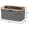 image:imageBrabantia  Laundry Bag Rectangular  Space Efficient  Large Volume  QuickDrop Opening  Laundry Basket  with Hole  Bathroom  Stackable  Pepper Black  145 GalPepper Black